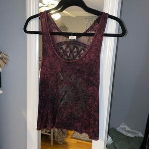 Black/Red Cropped Tank